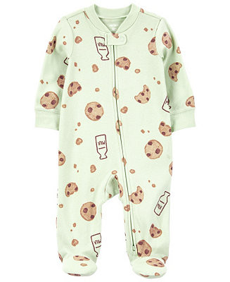 Baby Boy or Baby Girls Printed 2-Way Zip Up Cotton Sleep and Play | Macy's