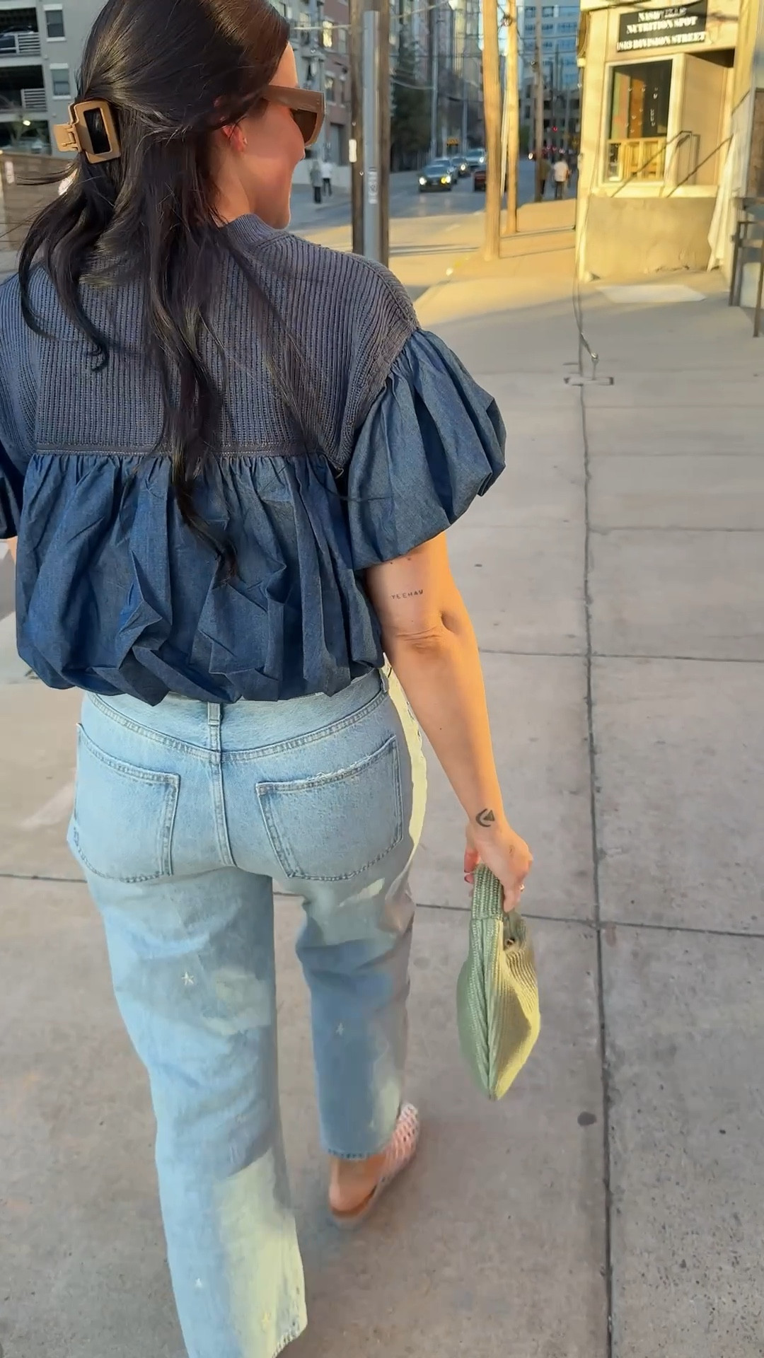 This top is on sale for $50!!! Regularly $158. Got a S. Medium would’ve fit great too. I’m buying the white immediately. Jeans are my true 28. Shoes are the comfiest jellies I’ve ever worn! TTS

#LTKmomlife #LTKootd #LTKSaleAlert