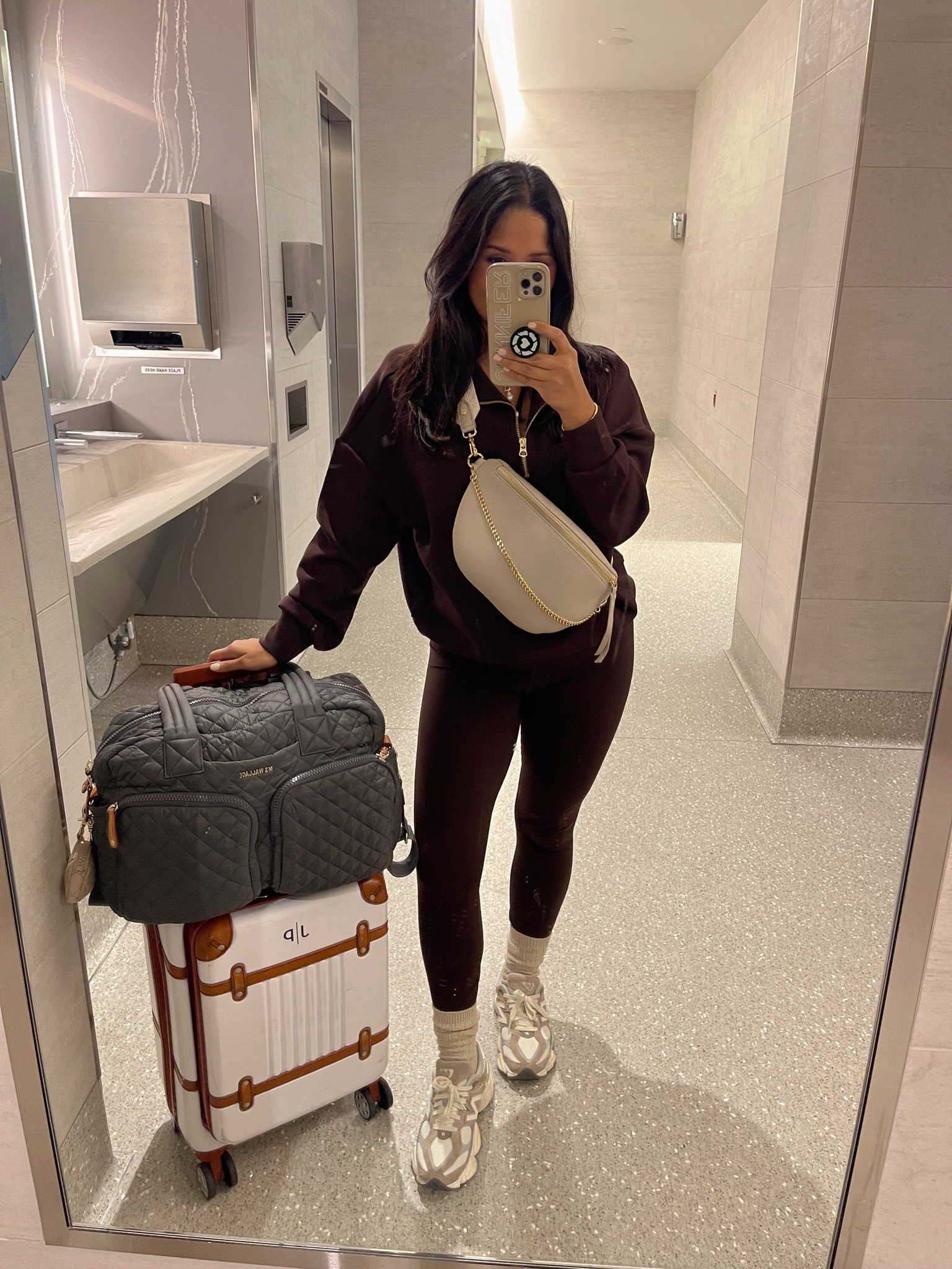 I always travel with my @mzwallace Nik bag & @markandgraham rolling carryon. And now I’ll always wearing my @giginewyork sling bag too! #travelstyle #varley #mzwallace  

#LTKItBag #LTKTravel #LTKStyleTip