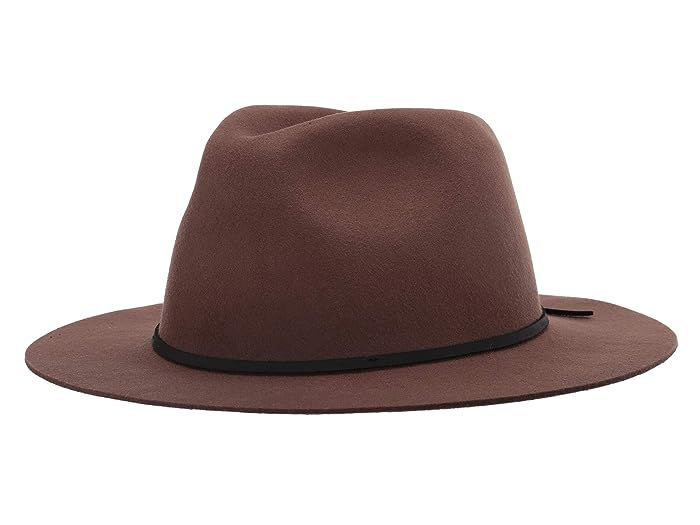 Brixton Wesley Fedora (Bison/Black) Traditional Hats | Zappos
