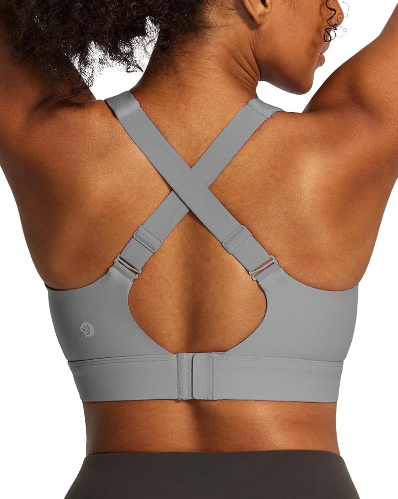 IUGA High Support Sports Bras for Women High Impact Sports Bra Adjustable Criss Cross Back Yoga W... | Amazon (US)