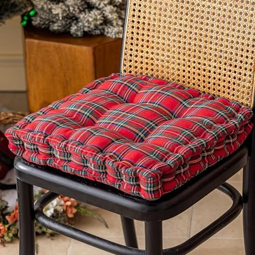 vctops Vintage Buffalo Check Chair Seat Cushions for Kitchen Dining Room Chairs Farmhouse Tartan ... | Amazon (US)