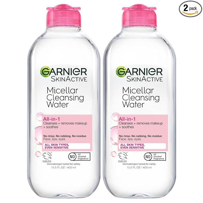 Garnier Micellar Water, Hydrating Facial Cleanser & Makeup Remover, Suitable for Sensitive Skin, ... | Amazon (US)