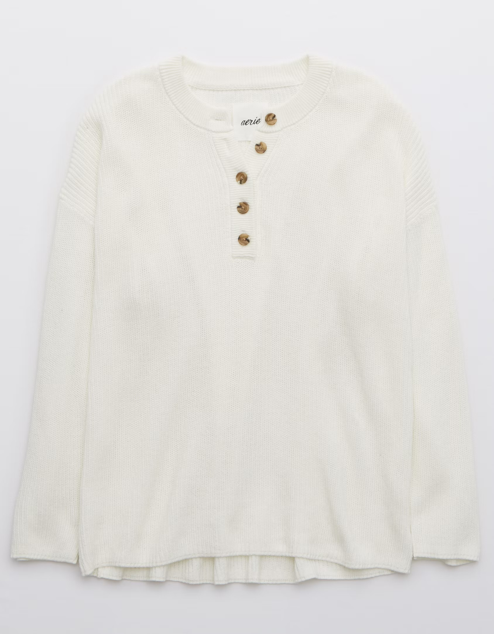 Aerie Oversized Henley Sweater | American Eagle Outfitters (US & CA)