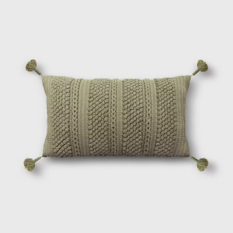 Tufted and Braided Lumbar Throw Pillow - Threshold™ | Target