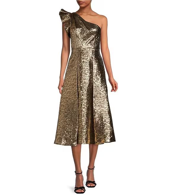 Antonio Melani Bridgett Jacquard One Shoulder Asymmetrical A-Line Dress | Dillard's | Dillard's