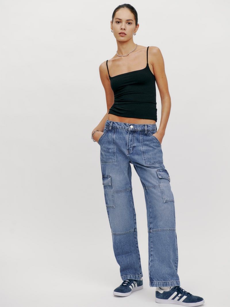 Mckenna Mid Rise Slouch Cargo Jeans | Reformation (US & AU)