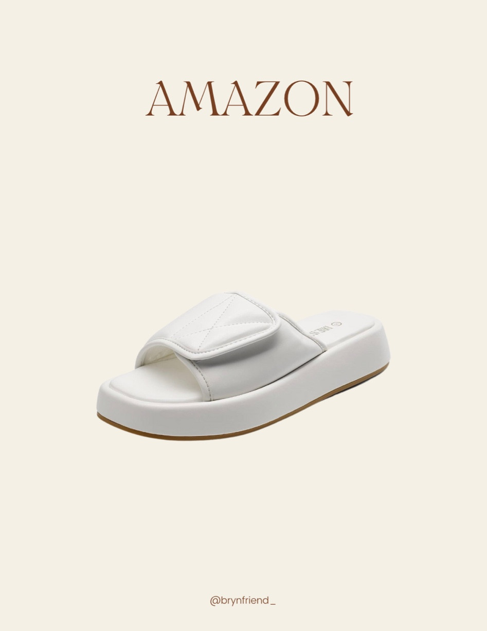 Amazon white sandals that are super cute and trendy right now! #whitesandals #white #whitesandals #amazonsandals 

#LTKunder50 #LTKshoecrush #LTKFind