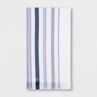 Crew Striped Flat Woven Bath Towel Blue - Threshold™ | Target