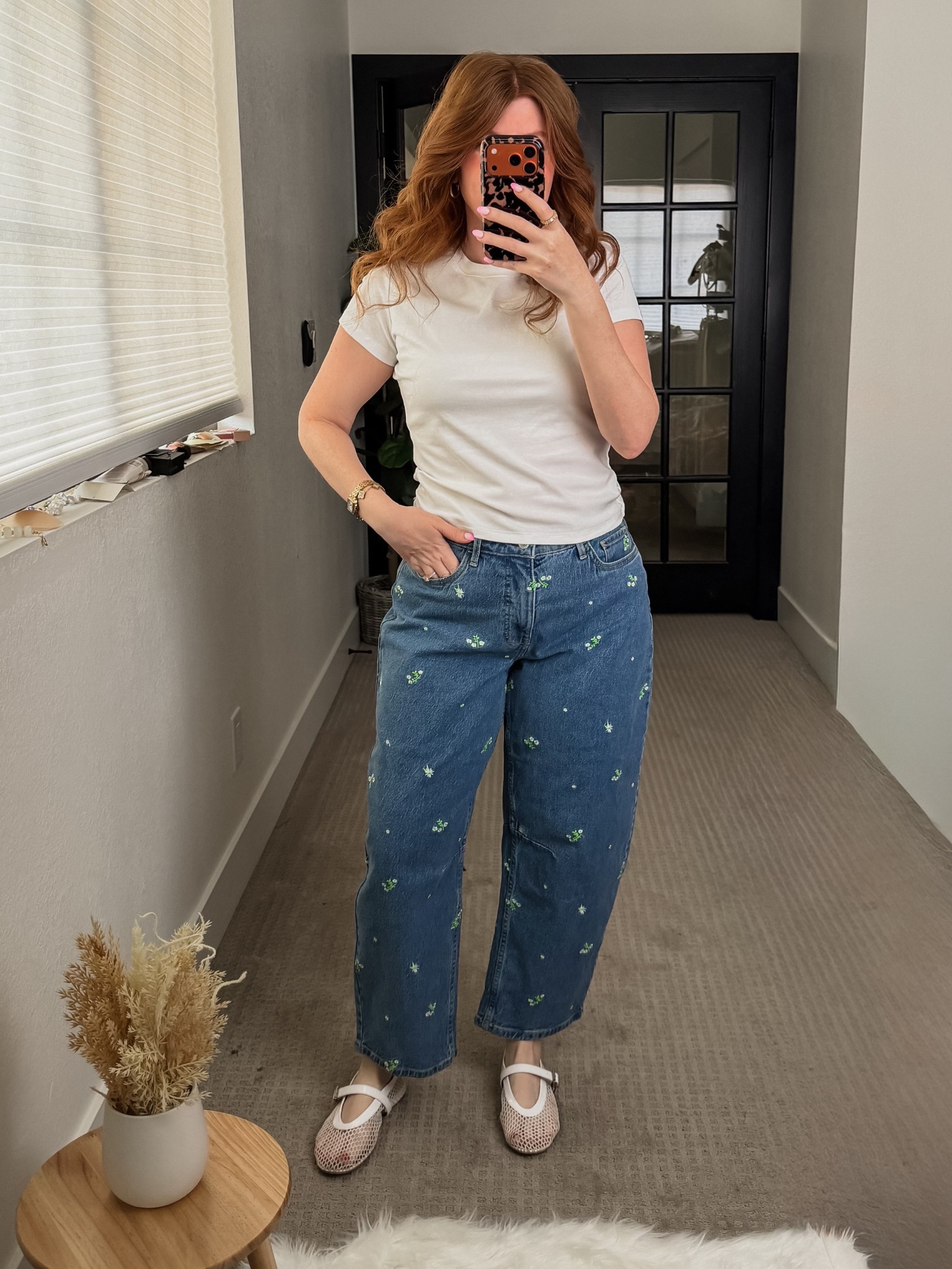 Love these fun floral jeans! Fit true to size. Spring outfit. 

#LTKPetite #LTKmomlife #LTKootd