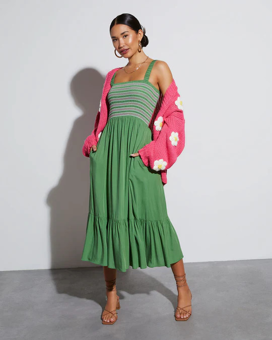 Simply Darling Square Neck Midi Dress | VICI