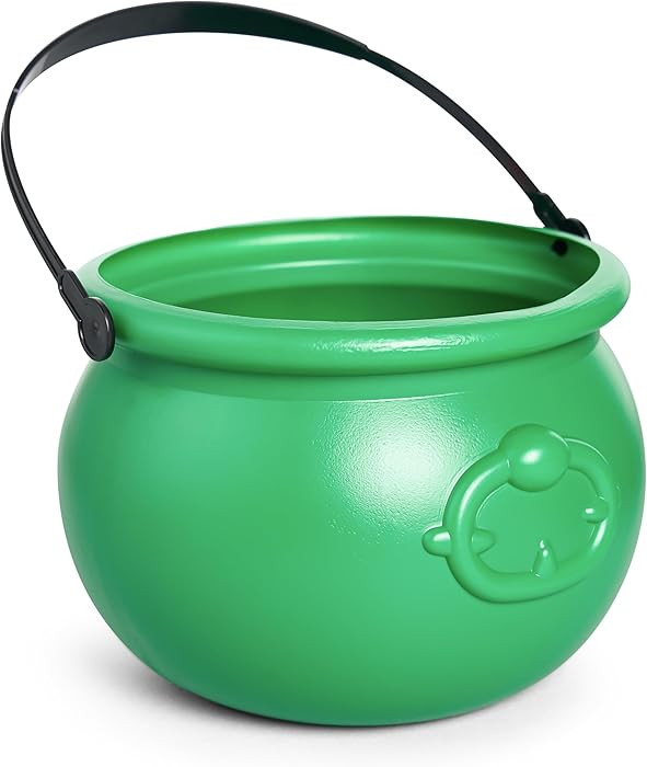 JOYIN 7.5'' St. Patricks Day Green Cauldron, Plastic Lucky Leprechaun Pot, Candy Kettle Bucket & ... | Amazon (US)