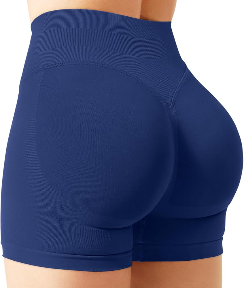 Women Workout Impact Shorts 4.5 Scrunch Butt Lifting Tummy Control Gym Shorts Comfy Running Seaml... | Amazon (US)