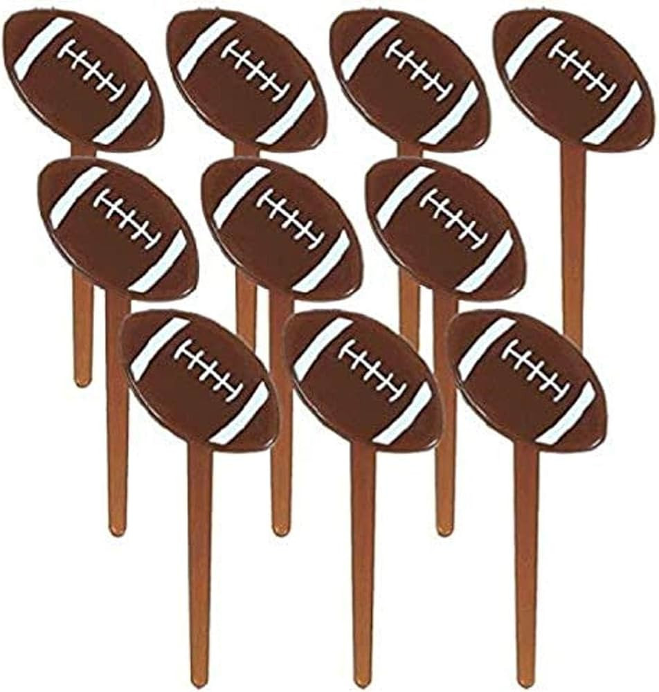 Premium Football Molded Plastic Picks - 3 (6 Pack of 36) - Durable Material - Perfect for Game Da... | Amazon (US)
