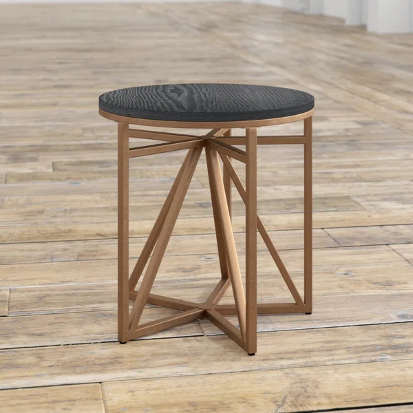 Payakumbuh Antique Bronze Pedestal End Table | Wayfair North America