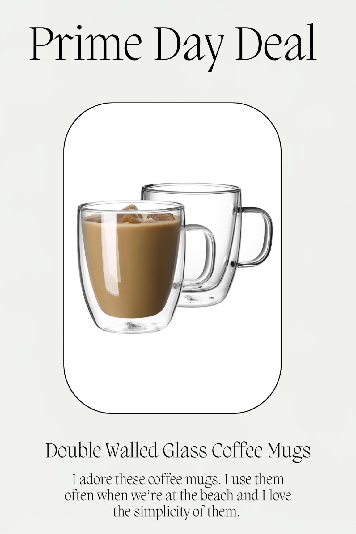 I adore these double walled glass coffee cups and they’re only $14 for a set of two right now!

#LTKFindsUnder50 #LTKHome #LTKSaleAlert