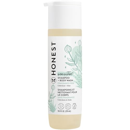 The Honest Company 2-in-1 Cleansing Shampoo + Body Wash for Sensitive Skin | Gentle for Baby | Naturally Derived, Tear-free, Hypoallergenic | Fragrance Free, 10 fl oz | Amazon (US)