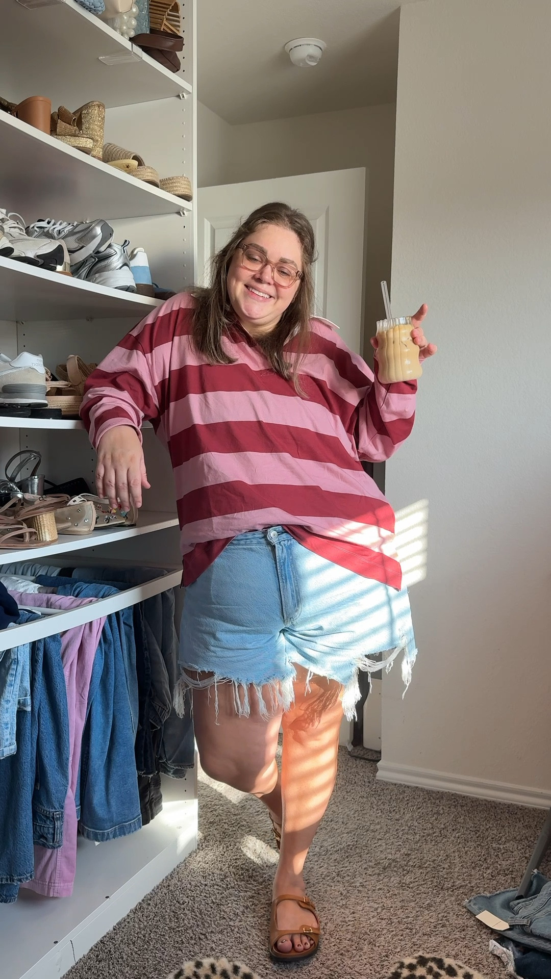 School drop off outfit wearing 2x in rugby tee and 35 in shorts Amazon coffee cups and warby Parker glasses 

#LTKFindsUnder50 #LTKPlusSize