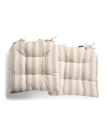 2pk Indoor Outdoor Marina Tufted Chair Pads | TJ Maxx