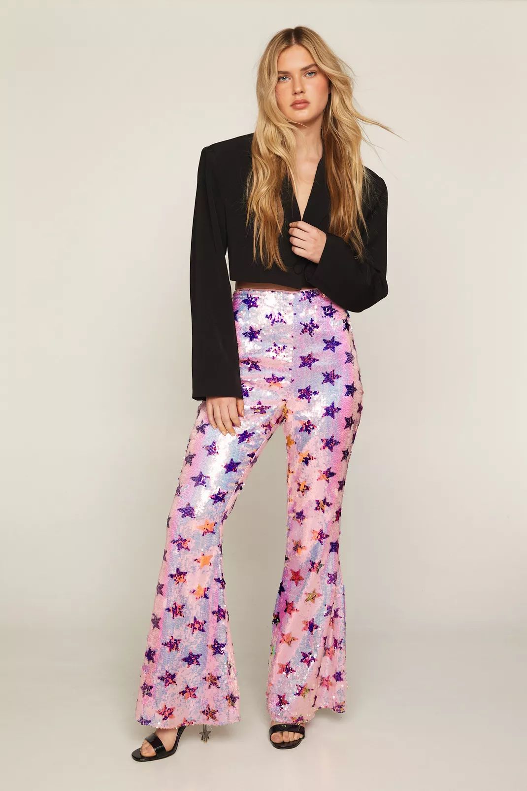Star Sequin Flare Pants | Nasty Gal US