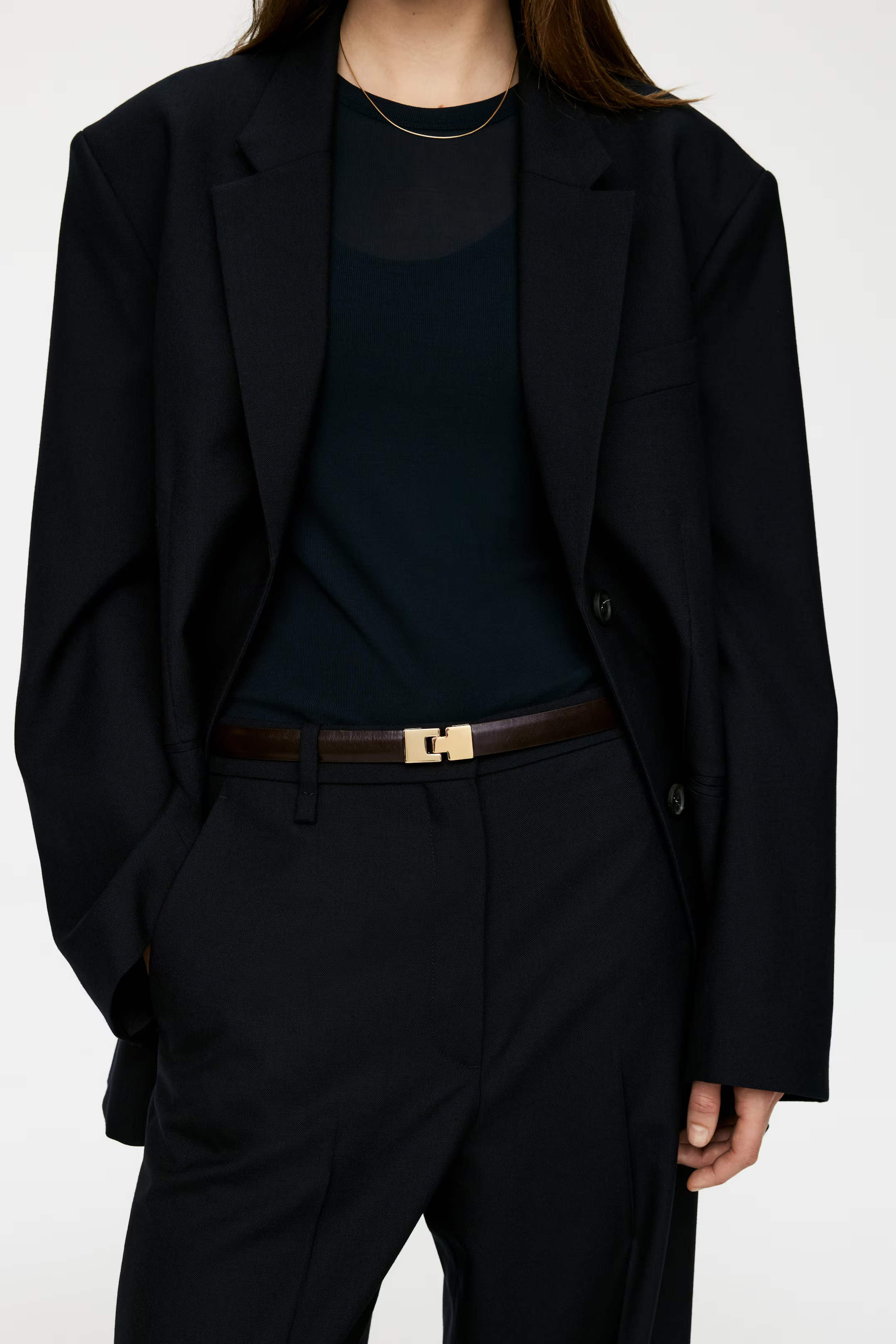 Buckle Leather Belt - Marrón - MUJER | H&M ES | H&M (FR, IT, ES, PT, BE)