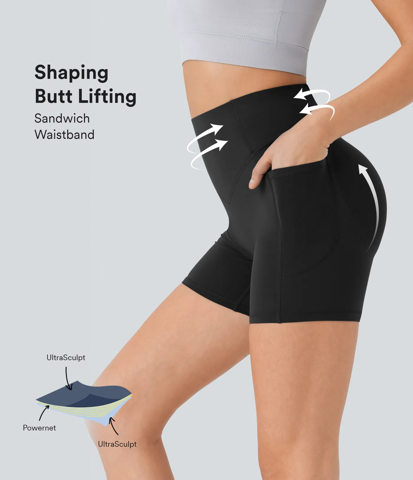 Halara UltraSculpt™ High Waisted Scrunch Butt Lifting Tummy Control Pocket Shaping Workout Bike... | HALARA