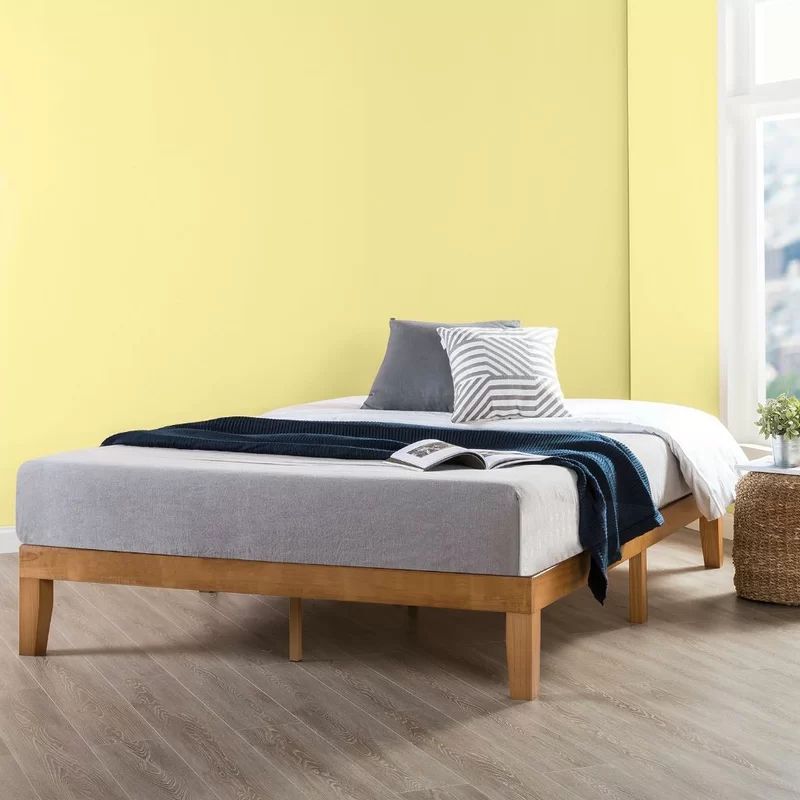 Harlow Solid Wood Platform Bed Frame with Classic Wooden Slat | Wayfair North America