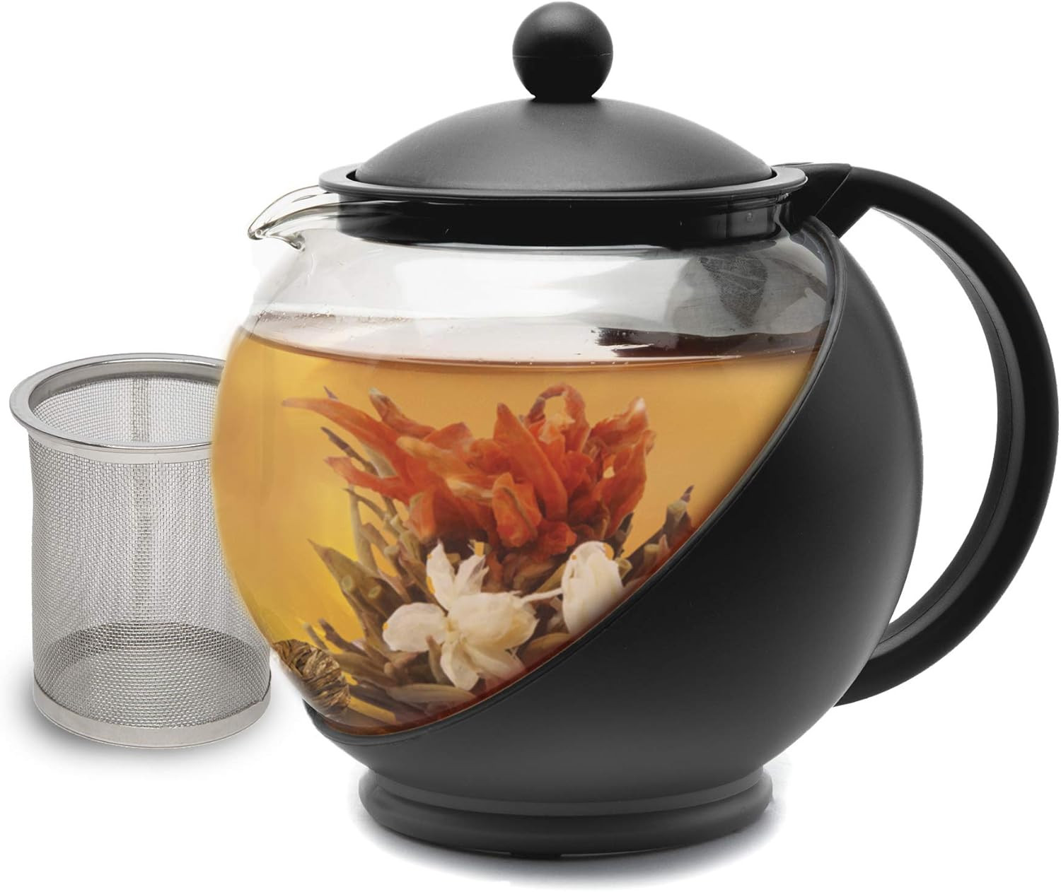 Primula Half Moon Teapot with Removable Infuser, Borosilicate Glass Tea Maker, Stainless Steel Filte | Amazon (US)