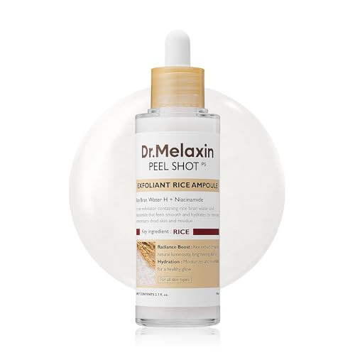 Dr.Melaxin Peel Shot Glow White Rice Peeling Ampoule, Soft Exfoliating Face and Body Scrub Dead Skin Cells Remover for All Skin Types korean skin care 80ml | Amazon (US)