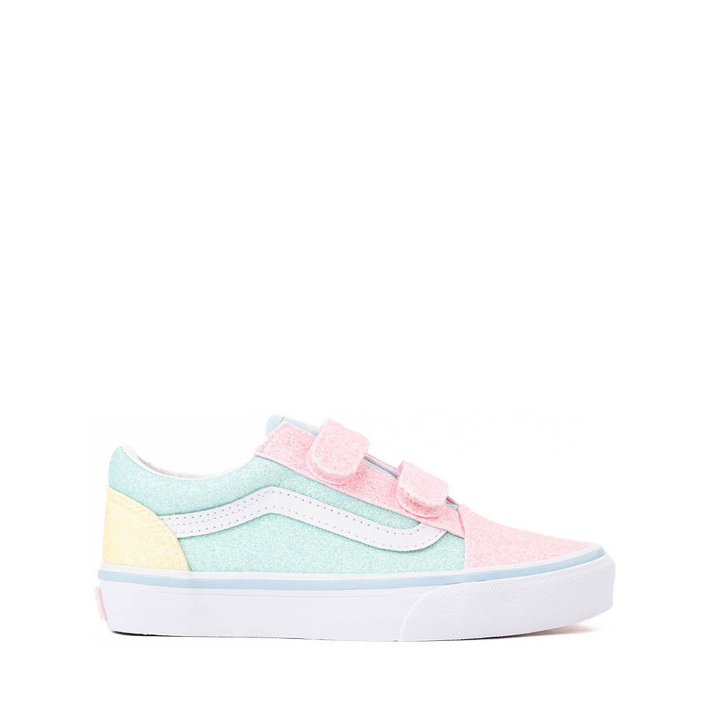 Vans Old Skool V Glitter Skate Shoe - Little Kid - Pastel / Multicolor | Journeys