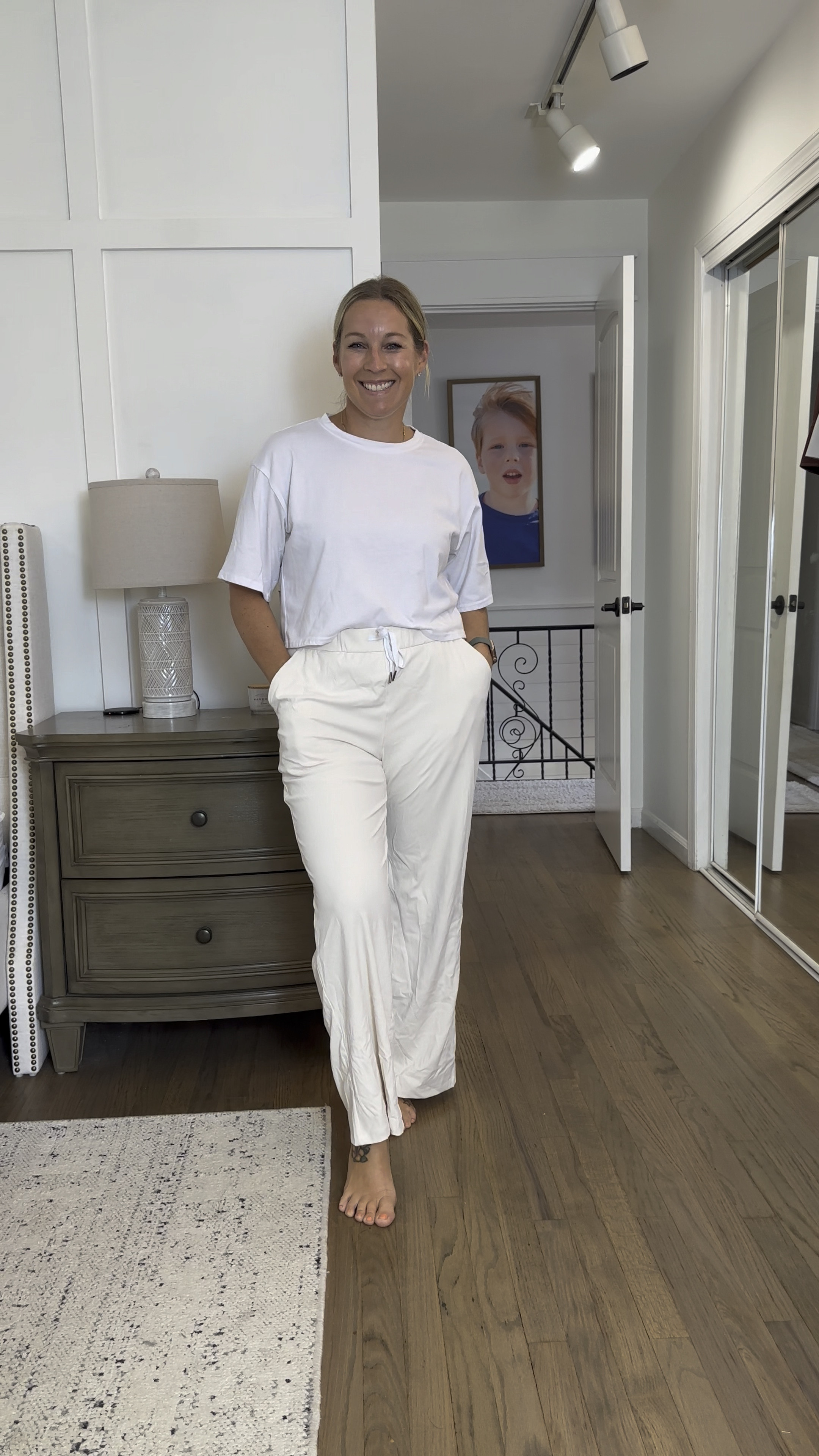 Completely loving these wide leg athleisure pants! They’re BUTTERRYYYY soft and come in TWO lengths! I’m in the 28” but would prefer the 30”. Size large for my waist. Pockets and drawstring and come in so many colors! 

#LTKMidsize #LTKOver40 #LTKActive