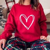 Valentines Day Sweatshirt, Gift, Love Heart Women Valentine Sweater, Outfit | Etsy (US)
