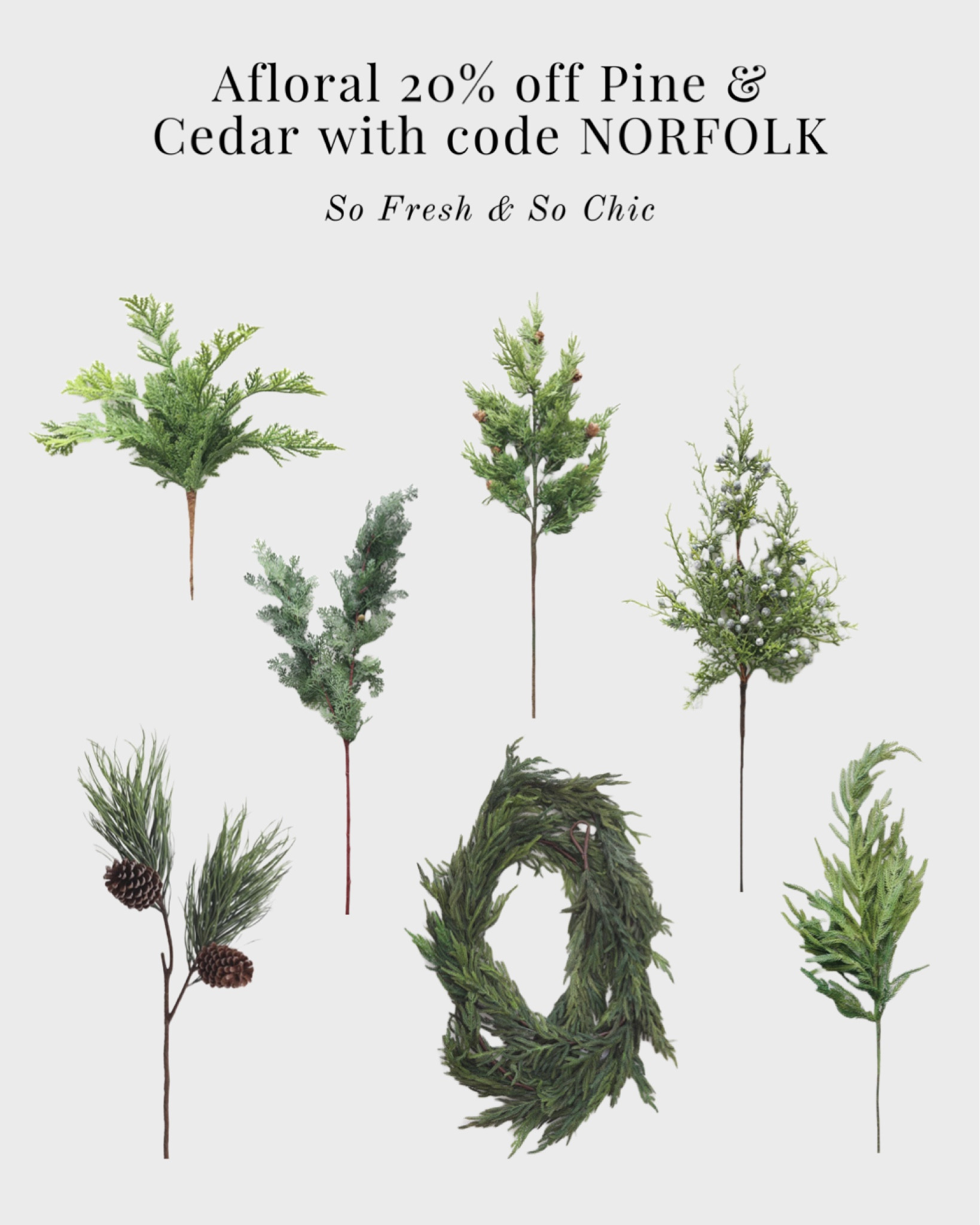 Is it too early for Christmas greenery?
-
Afloral - faux garland sale - faux cedar branches - faux cedar garland - faux Norfolk pine garland - faux small Christmas tree - faux juniper stems - Christmas decor - Fall greenery - Fall garlands - mantel decor - fireplace mantle decor 

#LTKsalealert #LTKSeasonal #LTKhome