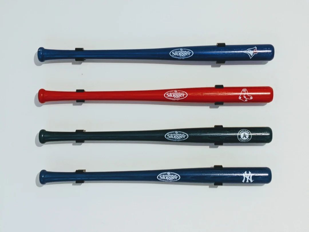 Baseball Mini Bat Wall Hanger Brackets set of 4 - Etsy | Etsy (US)