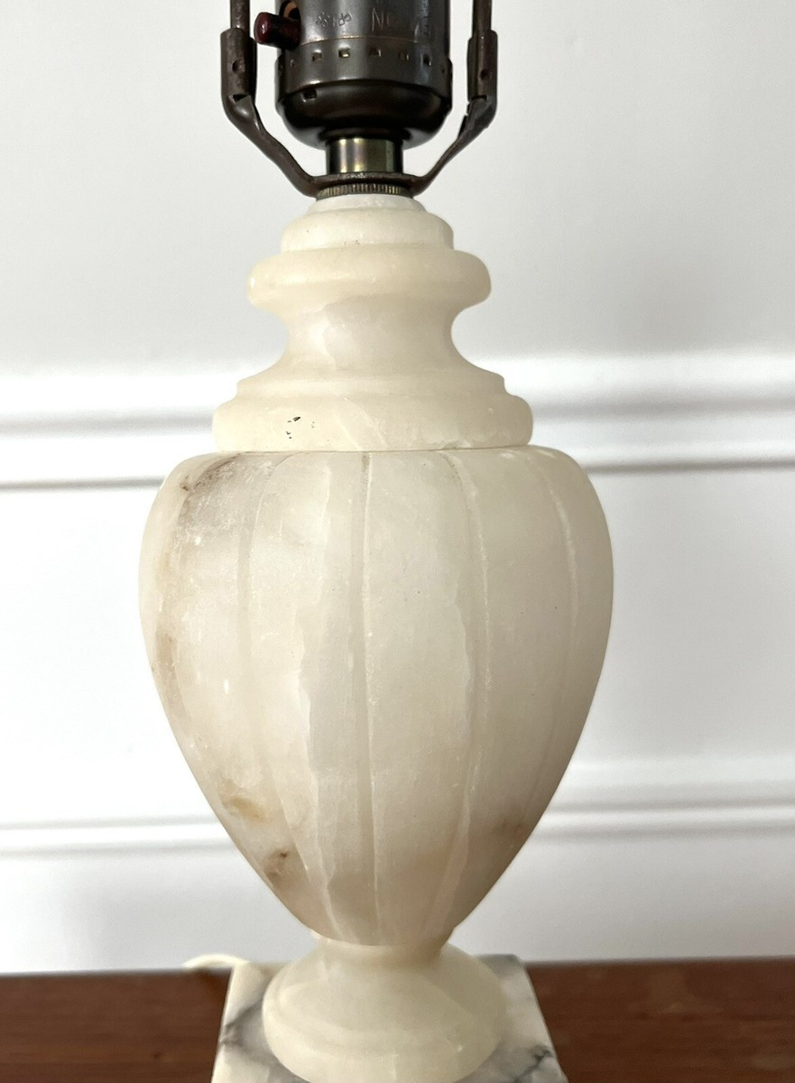 Vintage Antique Neoclassical  Carved Alabaster Marble Table Lamp  | eBay | eBay US