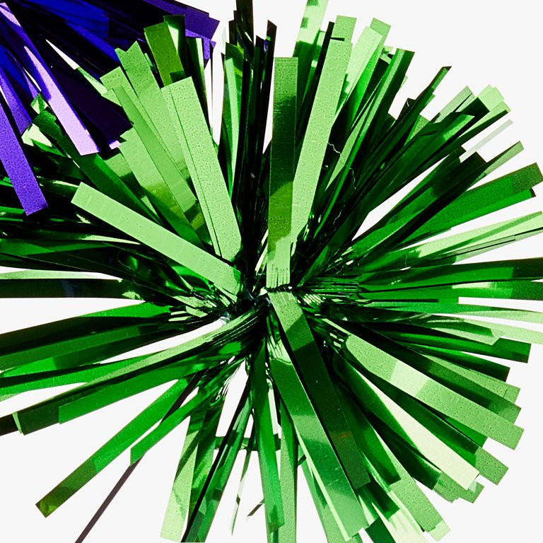 Mardi Gras Multi-Color Tinsel Pompom Decorative Pick, 16 in, by Way To Celebrate | Walmart (US)