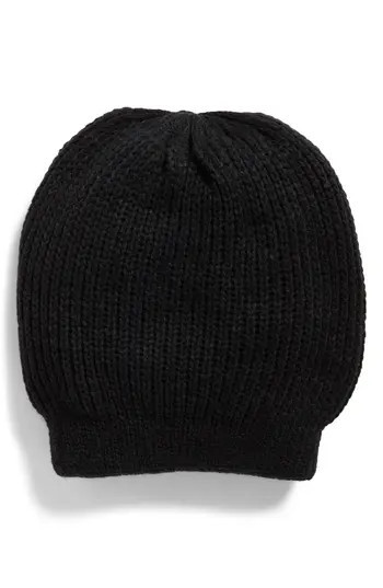 Women's Free People Everyday Slouchy Beanie - Black | Nordstrom