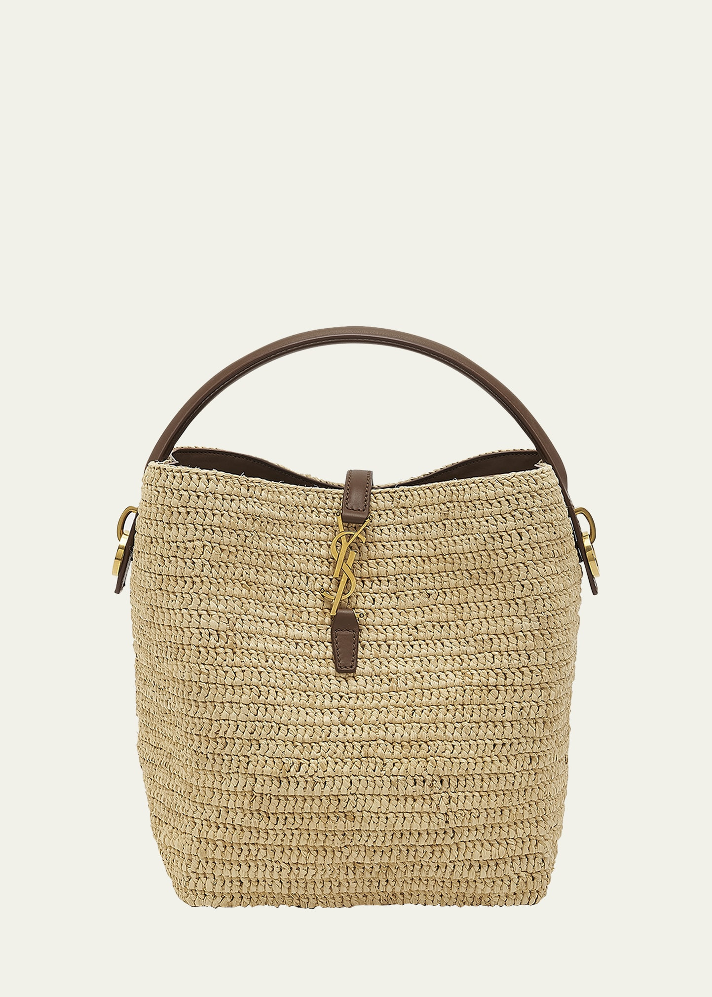 Saint Laurent Le 37 Raffia Bucket Bag | Bergdorf Goodman