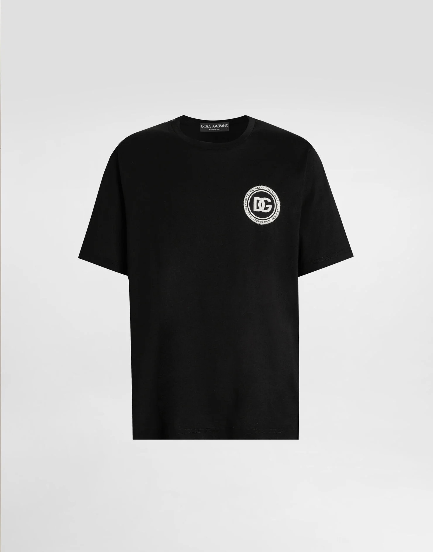 Jersey t-shirt with patch | Dolce & Gabbana US