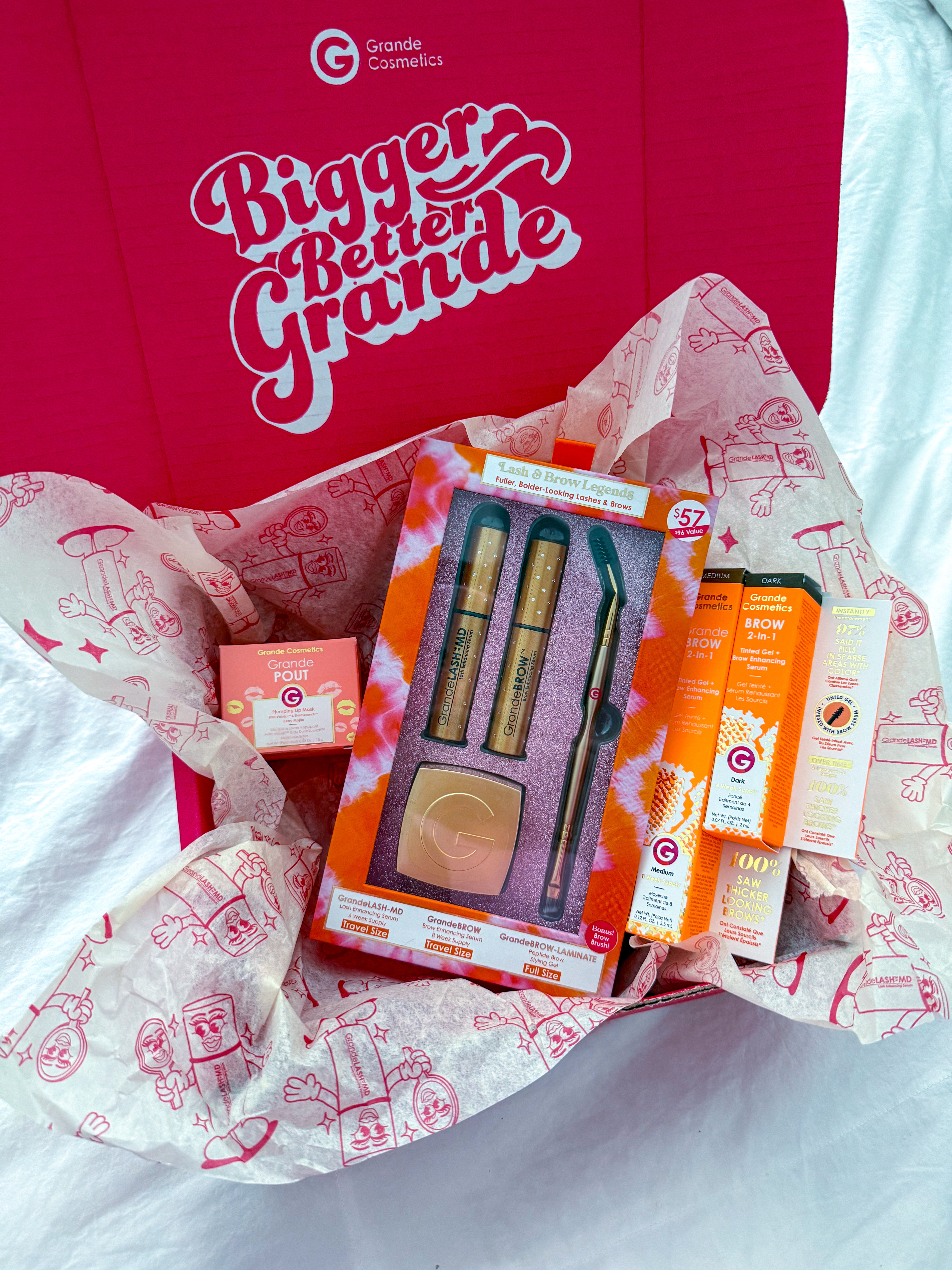 All my fav Grande Goodies 🤌🏼✨ 
The Lash & Brow Legends set is currently 1/2 off too! Already a $96 value…now only $28.50! I use these every night🤍 

#Lashes #Brows #Beauty #GrandeCosmetics #Sales #Growth #GrowthSerum #LipMask #Moisturize 

#LTKFindsUnder50 #LTKSaleAlert #LTKBeauty