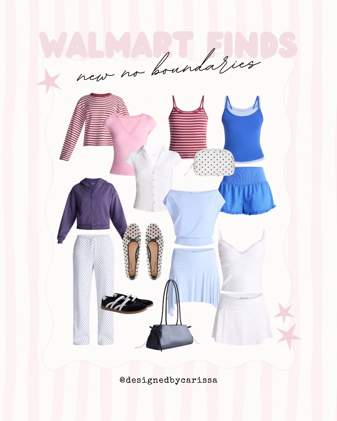 NEW WALMART FASHION AS ON AUGUST 🚨 no boundaries, loungewear, polka dots/stripes !!!
