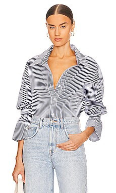 A.L.C. Monica Top in Dark Sapphire Stripe from Revolve.com | Revolve Clothing (Global)