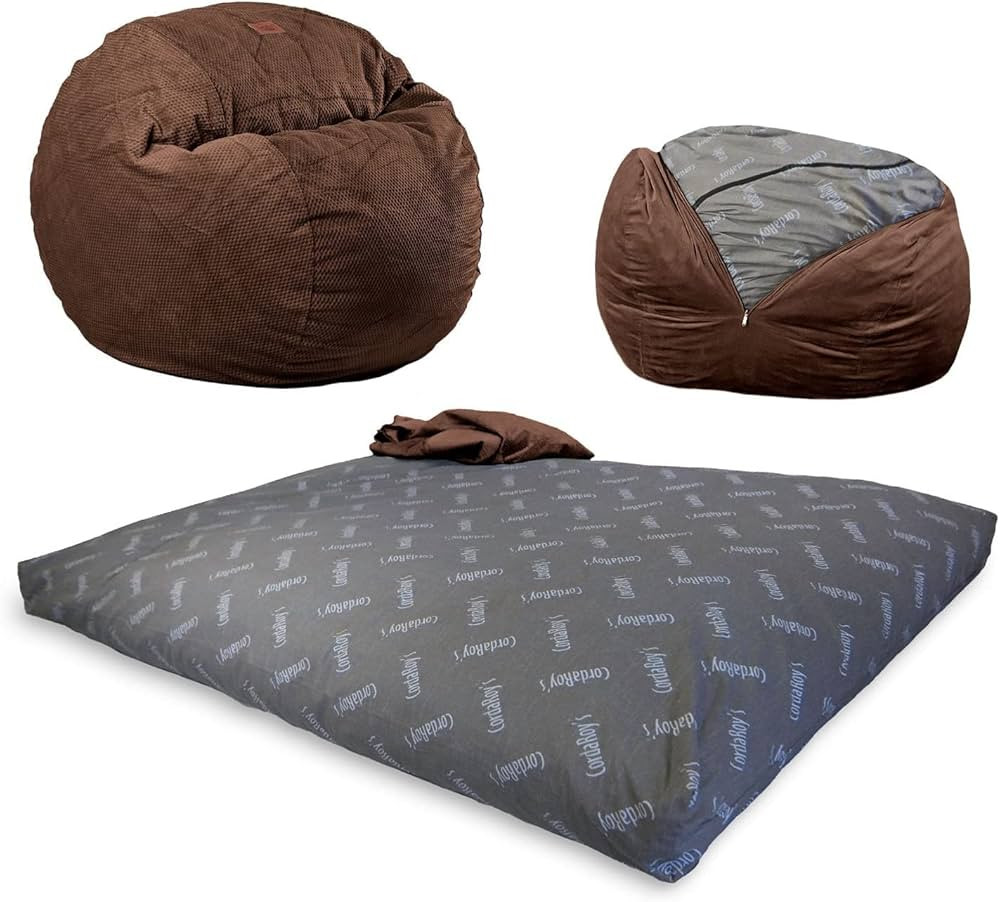 CordaRoy's Chenille Bean Bag - Convertible Bean Bag Chair & Bed - Machine-Washable Chenille Fabri... | Amazon (US)