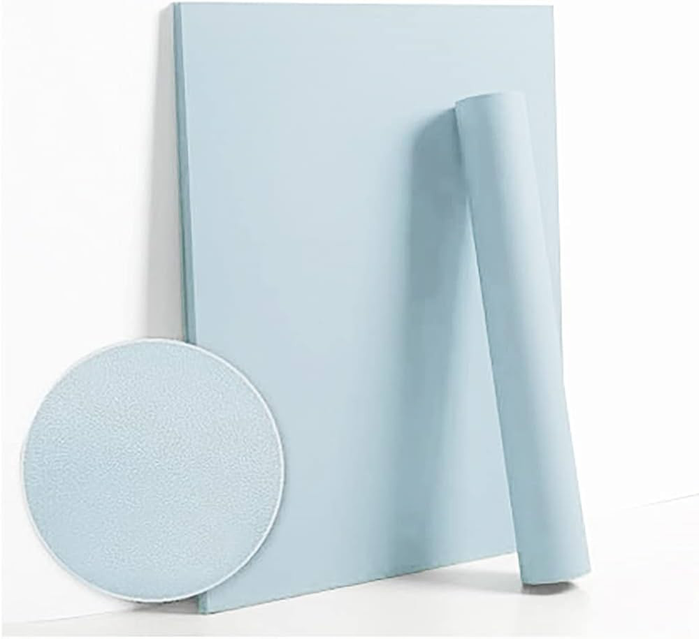 Dimoon Wallpaper 118"x17.7" Light Blue Wallpaper Peel and Stick Wallpaper Waterproof Blue Contact... | Amazon (US)