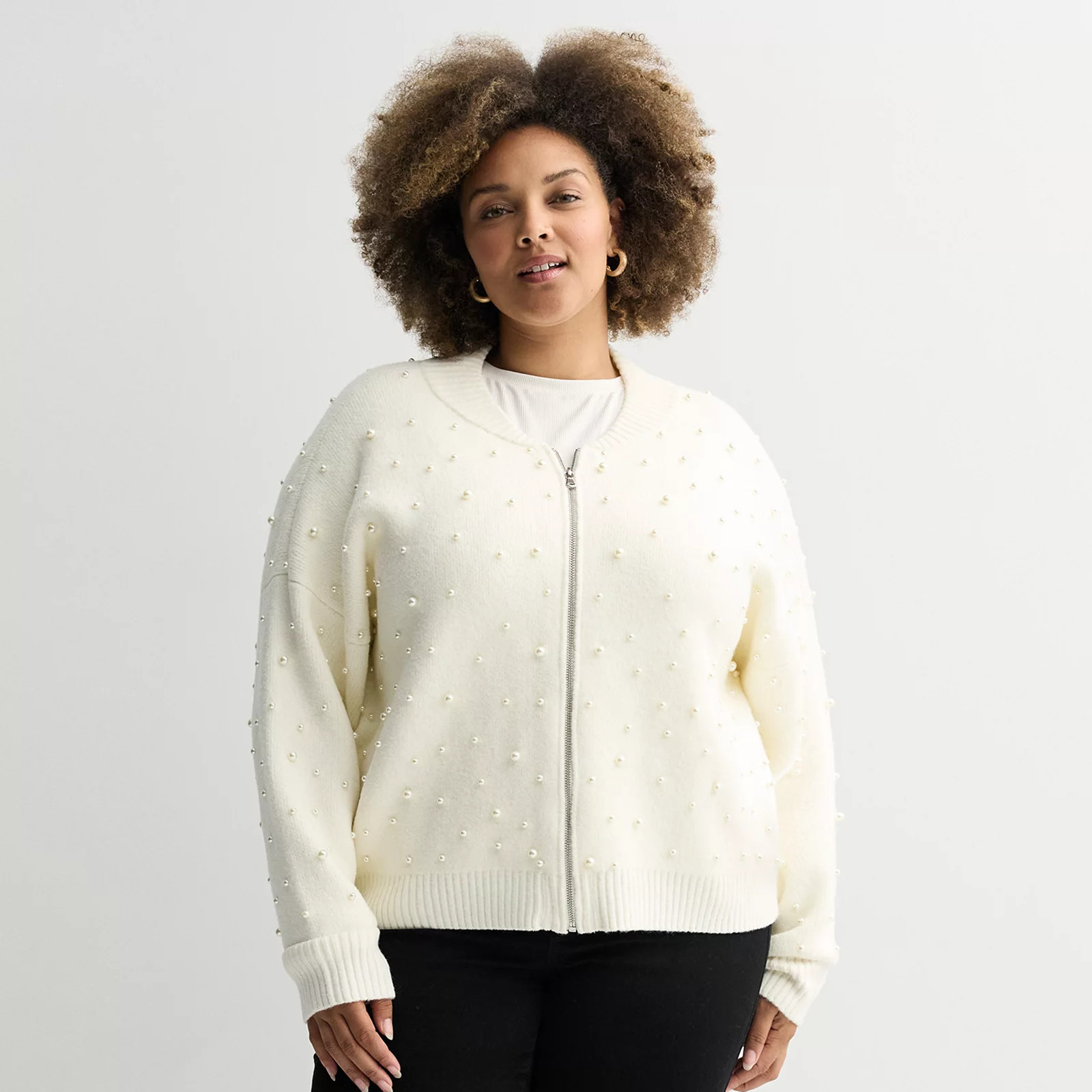 Plus Size Nine West Knitted Sweater | Kohl's