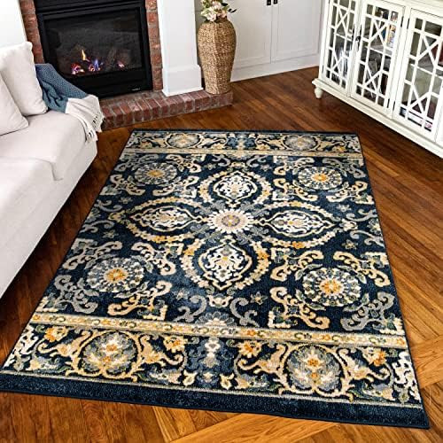 Simply Southern Cottage Bistineau Area Rug, 8' x 10', Blue | Amazon (US)