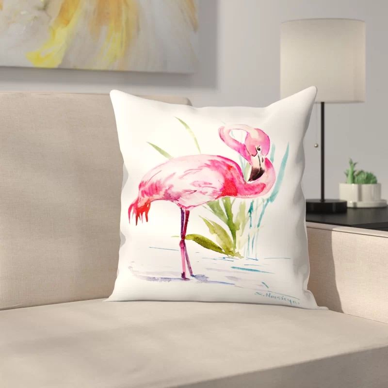 Suren Nersisyan Flamingo Throw Pillow | Wayfair North America