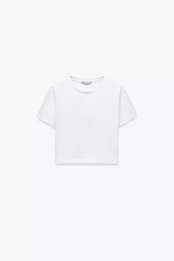 SHORT SLEEVE CROPPED TOP | Zara US