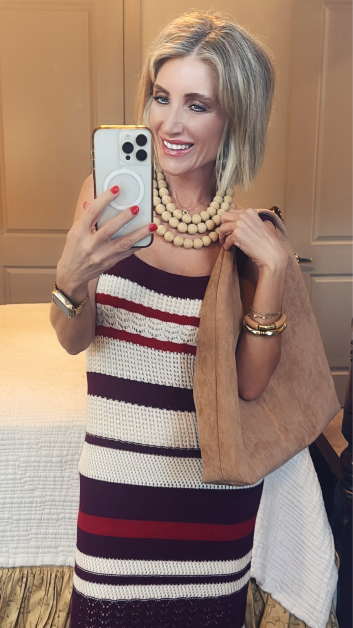 Easy throw on that will make you look polished and classy. Purse is on sale! I go to it often. #salealert #mididress #springstyle

#LTKgrwm #LTKSaleAlert #LTKBeauty