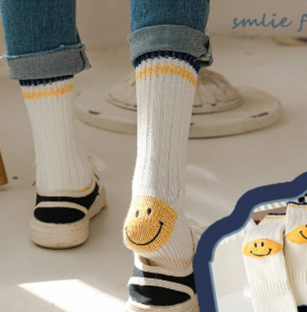 Happy Face Heel Sock | Not On The High Street